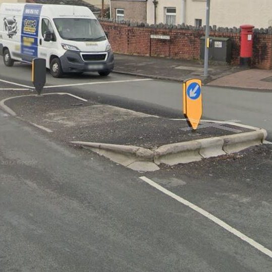 The 'poorly placed' traffic island that keeps damaging cars in Swansea