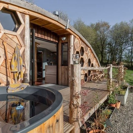 The cool beehive pod with amazing Welsh views tucked away in wildflower fields